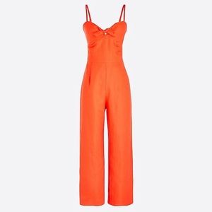 J.CREW Orange Linen Jumpsuit